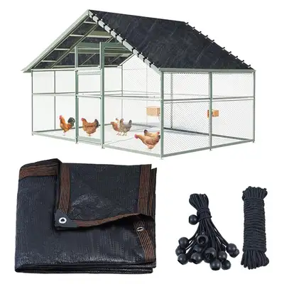Chicken Coop Cover UV 90% Shade Cloth for Summer 11.5 X 6.6 FT, View more