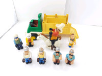 Fisher price husky helper 330 camion  ferme 8 personnages cheval