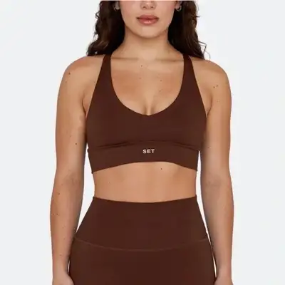 NWT - Women's Set Active Luxform Racer V Bra Coco (Size Small), View more