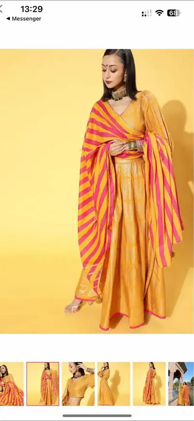Check out this stunning Lehenga Choli set, perfect for any special occasion! This traditional Indian...