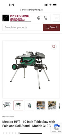 Metabo HPT proffesional 10 Inch Table Saw with Fold and Roll
