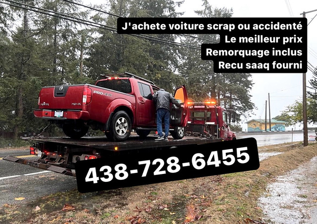 Achat auto scrap voiture scrap towing remorquage avec recu saaq dans Autos et camions  à Longueuil/Rive Sud