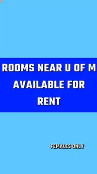 Rooms Near U of M for Females Available for Rent