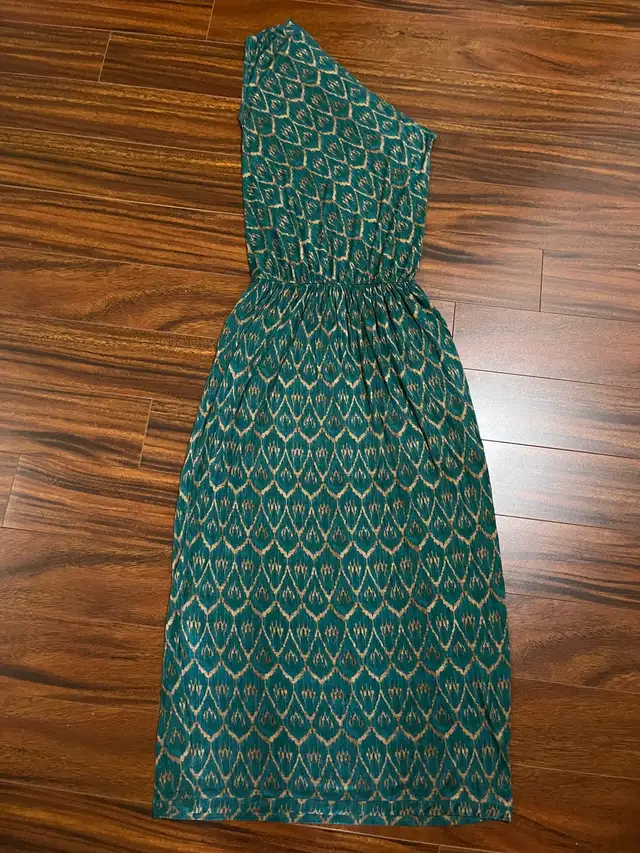 Rachel Roy women’s small one-shoulder maxi dress, teal and tan in Women's - Dresses & Skirts in Oshawa / Durham Region - Image 10