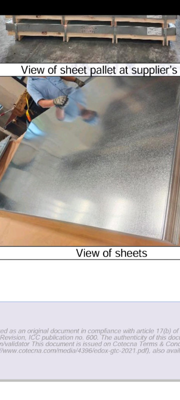 Galvanized Metal Sheet/Free GTA Delivery for MOQ 250 Sheets