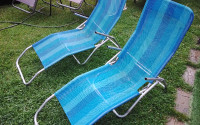 ☆☆☆ 2 CHAISES LONGUES -- INCLINABLES ☆☆☆