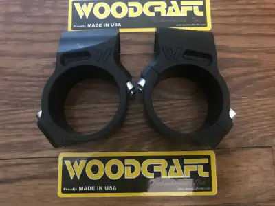 New motorcycle race bike track or street woodcraft 56 mm clip on fork 7/8” bars diameter black Woodc...