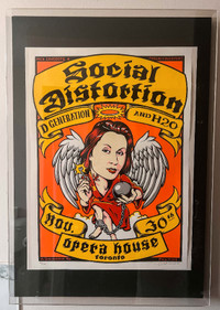 1996 Social Distortion Lithograph Signed & Numbered Framed