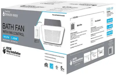 Bathroom Ventilation Fan with Adjustable Fan Control, 100 CFM, E, View more