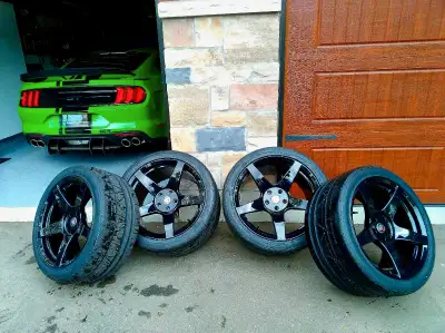 Project6gR Spun Forged wheel set of 4 with Nitto Invo tires for sale off of my 2019 Mustang GT. Very...