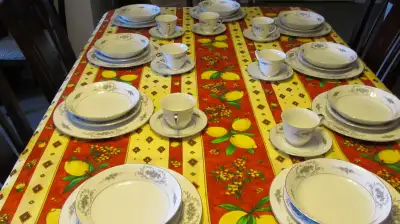 Fine porcelaine de Chine GILDHAR, modèle Elsinore NE VA PAS AU LAVE-VAISSELLES, NI AU MICRO-ONDE. 9...