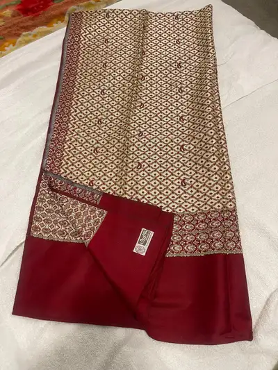 Maroon Gold Jyoti 100% Acrowool Shawl, View more