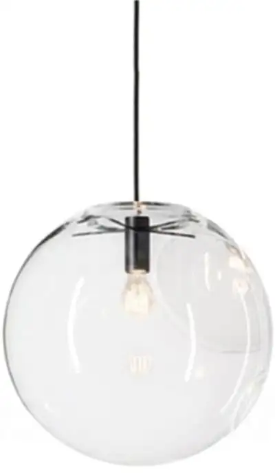 H XD GLOBAL E27 Industrial Clear Glass Globe Pendant Lighting, View more