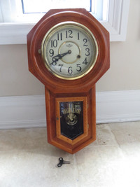 Vintage Pendulum Regulator Wall Clock