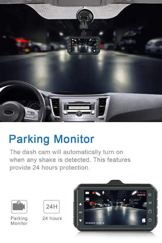 HD 1080P Dash Cam Night Vision, Parking Monitor & Memory Card62863260252674124