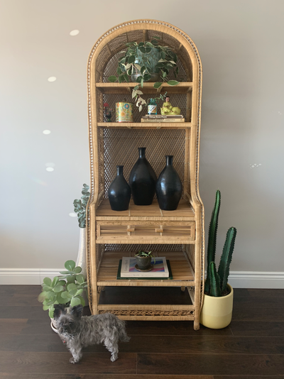 Vintage 1970s XL Wicker Unit, View more