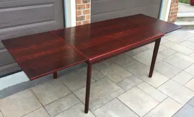 Rosewood Danish Extending Dining Table MCM, View more