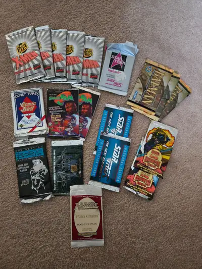 Various mystery trading cards in mint condition from OPENED PACKS.... 1994 Magic the Gathering-Wizar...