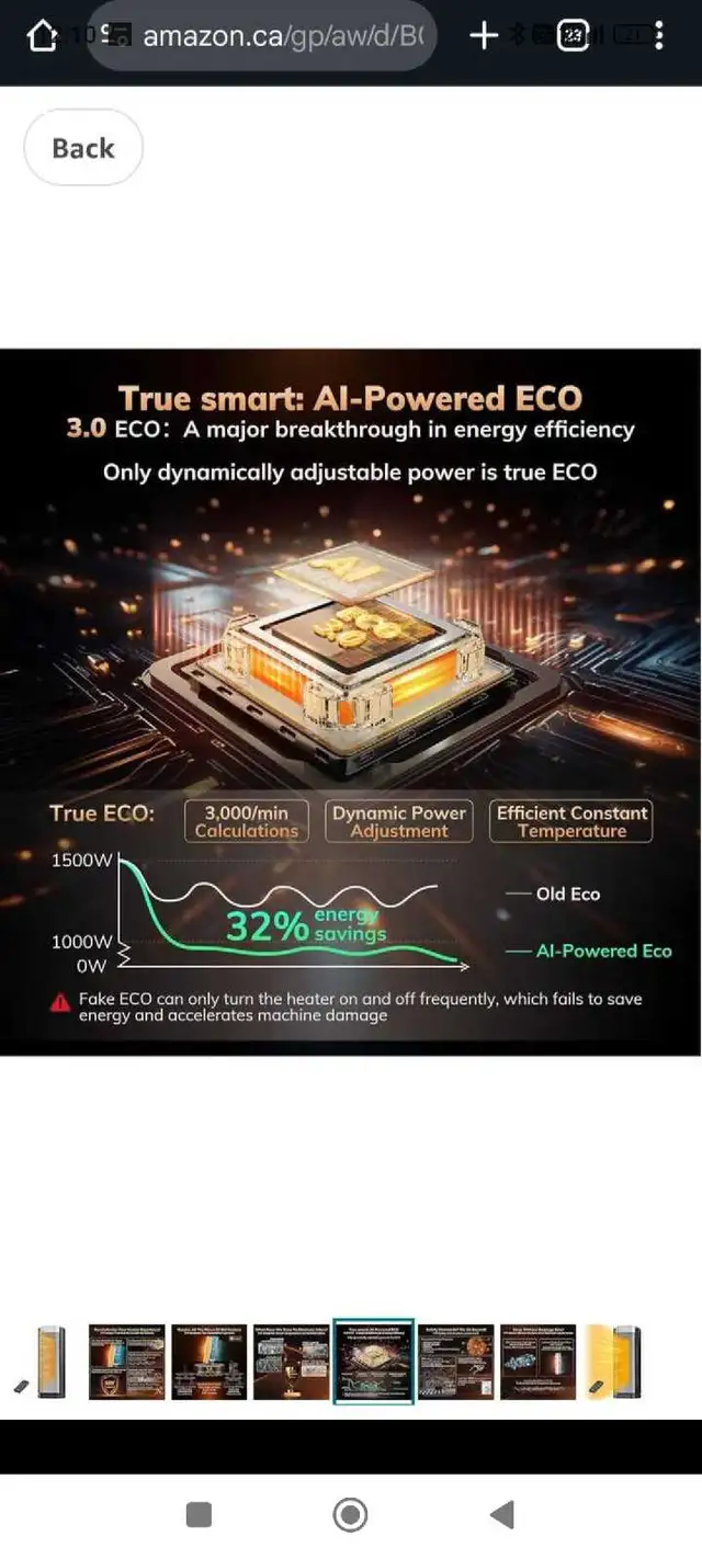 3rd-Gen AEOCKY Space Heaters for Indoor Use with AI Thermostat, 65561395455489123