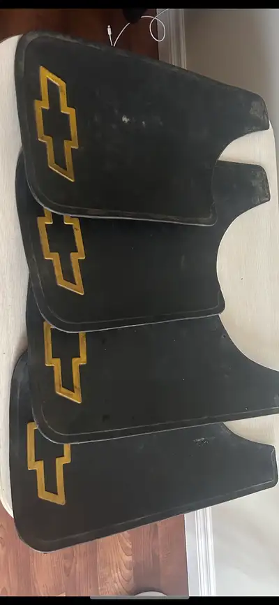 Chevrolet BOWTIE mud flaps Matching set of 4 4X4 truck $50. Also have a speedometer and tachometer f...