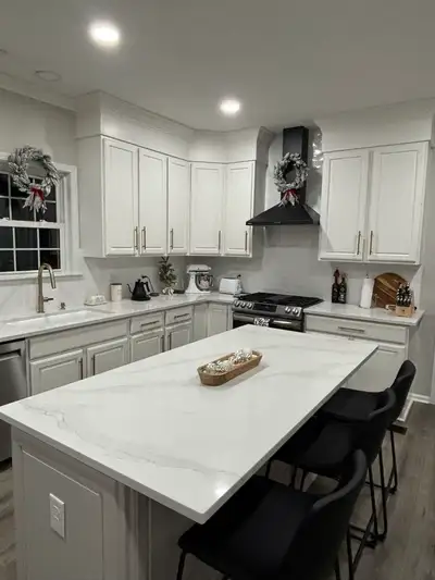 kitchen countertops, kitchen island and backsplash, View more