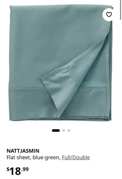 Ikea NATTJASMIN full/double sheet set with pillowcases, View more