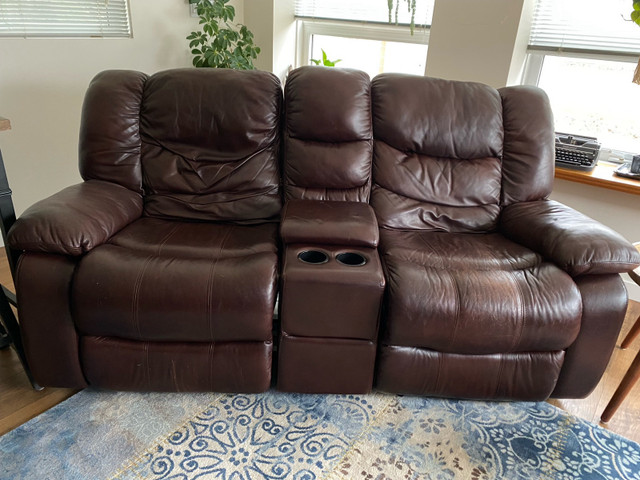 Italian leather sofa & chair  in Chairs & Recliners in Strathcona County