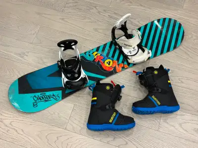 Boys Burton snowboard set / Chopper / Custom / Zipline, View more