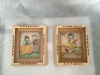 Set of Nursery Rhyme Framed Litho Prints