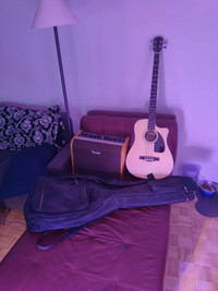 Electric/Acoustic Bass W 300w 2 jack amp + more 