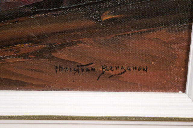 LISTED CHRISTIAN BERGERON OIL ON CANVAS PAINTING MINT in Arts & Collectibles in Gatineau - Image 3