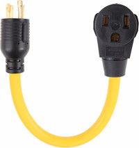 NEMA L14-30P Twist-Lock Male to 6-50R Female Power Adapter Cord