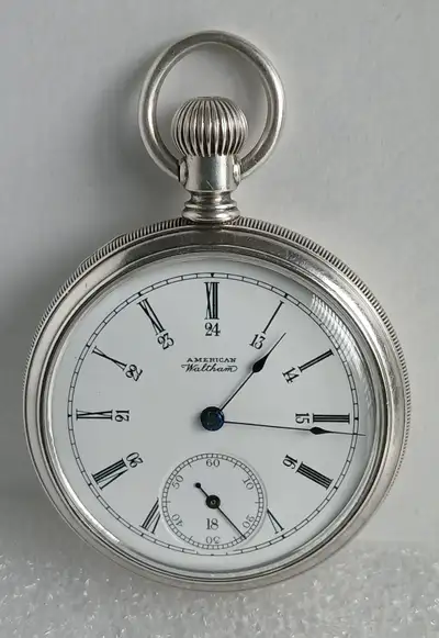 Silver Pocket Watch -- Waltham 1888 -- Montre de Poche en Argent, View more