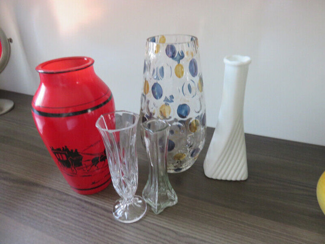 Vases à fleur vintage  poterie pot en verre dans Décoration intérieure et accessoires  à Laval/Rive Nord - Image 2