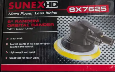 Sunex® SX7625 Random Orbital Sander With 3/32 in Orbit, 6 in Pad, View more