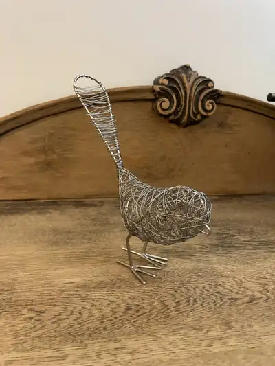 Wrapped Wire Bird Decor, View more