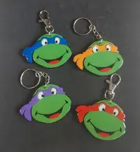 Handmade Teenage Mutant Ninja Turtles keychains and bag clips