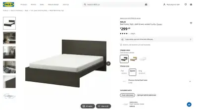 IKEA MALM Queen Bed Frame + Base, View more