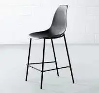 ELLEN Plastic Counter Stool (Black)  4 pc/box, View more