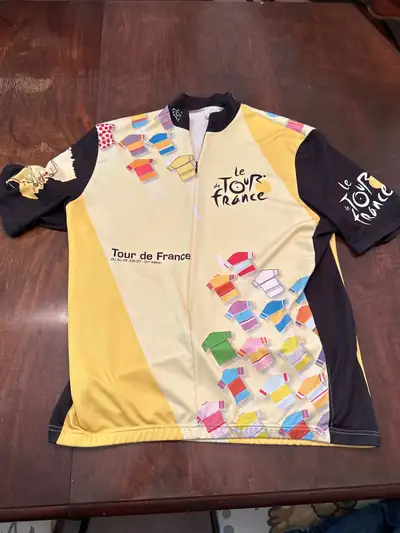 Le Tour De France Bicycle Race 2004 Racing Jersey Yellow, View more