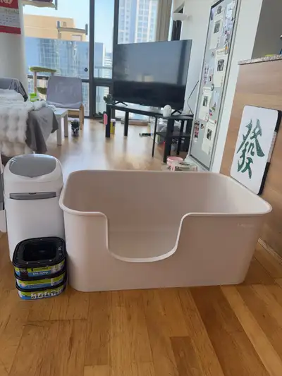 XXL Cat Litter Box + Litter Locker Bundle , View more