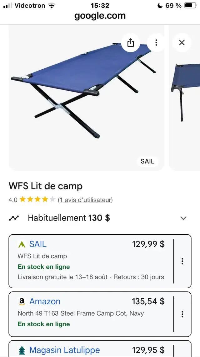 lit de camp- chaises camping trekking in Beds & Mattresses in Laval / North Shore - Image 5