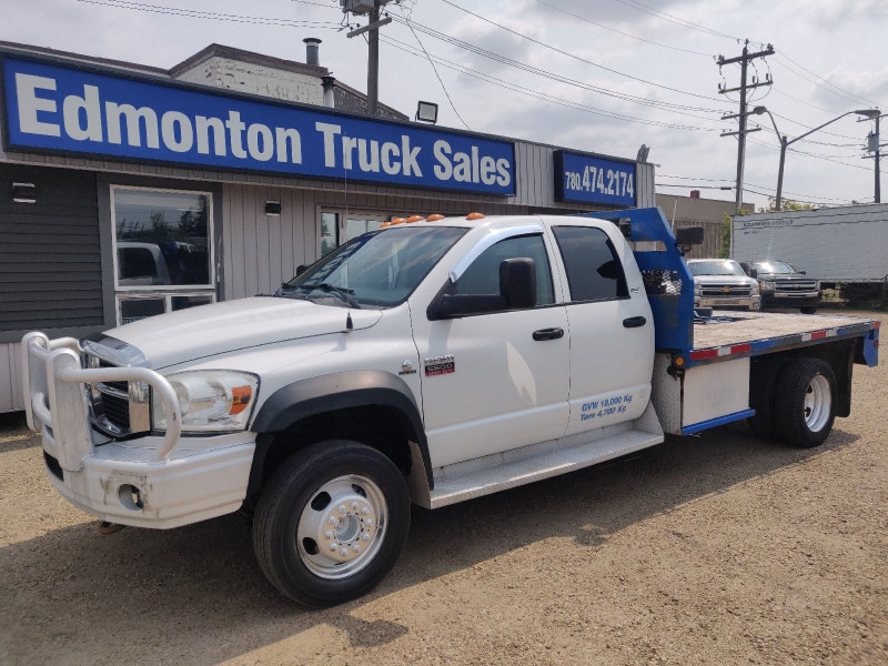 2008 DODGE RAM SLT 5500 QUAD CAB 12' FLAT DECK WITH 5TH WHEEL Cars