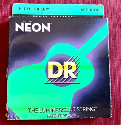 DR NEON Acoustic Guitar Strings HI-DEF GREEN OR HI-DEF WHITE, View more