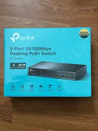 TP-Link 9 Port Fast Ethernet 10/100Mbps PoE Switch (TL-SF1009P)