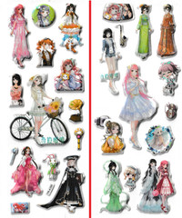 3D puffy Stickers MIRACLE NIKKI Love Dress Up Queen Nanari