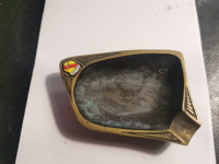 Vintage Cute Small German BRASS  ashtray "Baden-Baden", $10