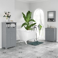 Grey kleankin Bathroom Cabinet Wall Mount Mirror Door 3 Shelf  Markham / York Region Toronto (GTA) Preview