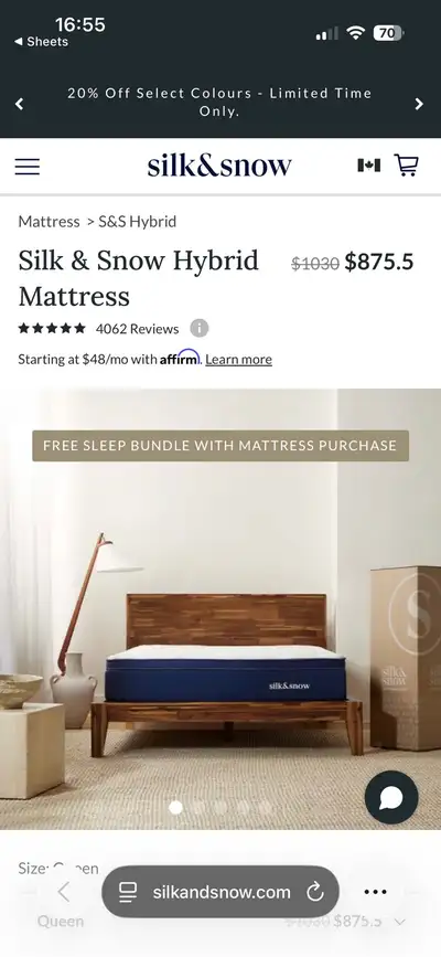 Silk & Snow queen mattress, View more