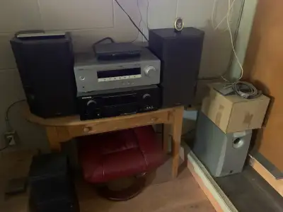 Surround sound and speakers and tuner, View more